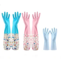 dishwashing dishes ladies kitchen gloves washing clothes special thick glue cashmere and durable dishwashing