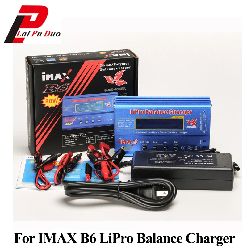 Балансирующее зарядное устройство для IMAX B6 80 Вт 6 А вертолета с дистанционным
