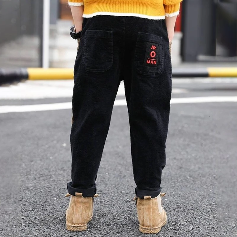 Джинсы для мальчиков зимние новые детские теплые брюки с хлопковой подкладкой