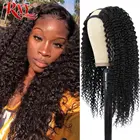 RXY U Part парик без клея человеческие волосы парики бразильские Remy волосы афро кудрявые человеческие волосы парик естественная линия волос можно завивать и окрашивать