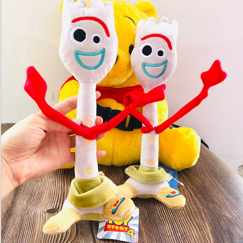 High quality 15cm 26cm Toy Story 4 Forky Buzz Lightyear Woody Soft Plush toy Stuffed Doll Figure Cartoon Toys for Children Gift