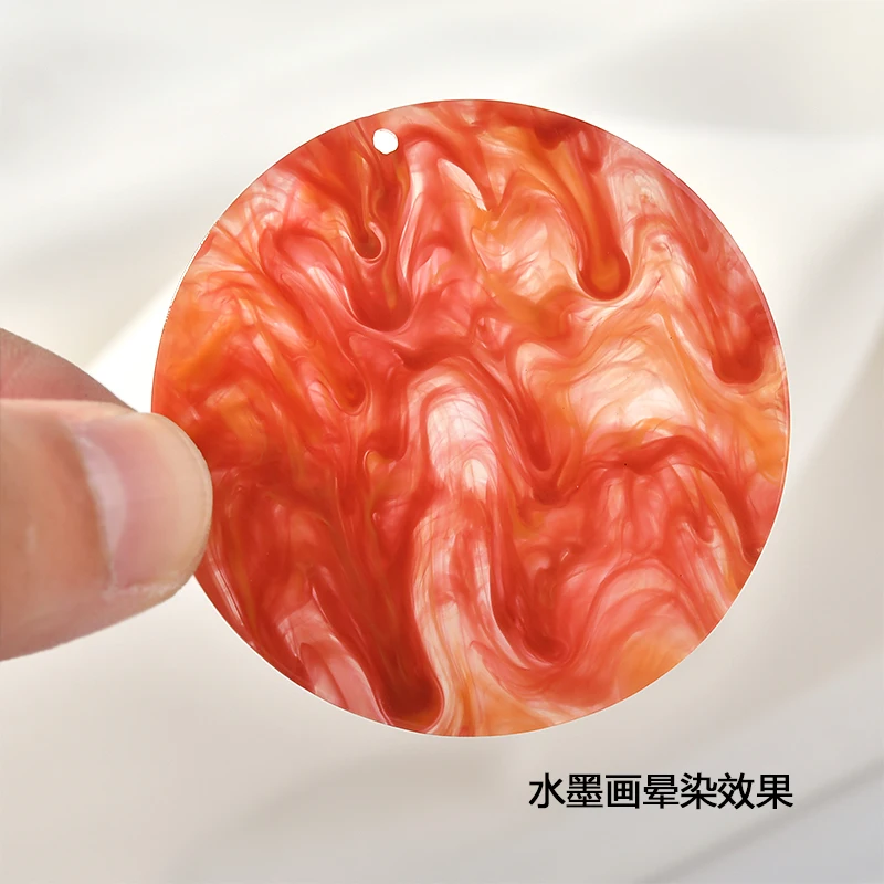 6 шт. круглые акриловые серьги гвоздики из ацетата|Ювелирная фурнитура и