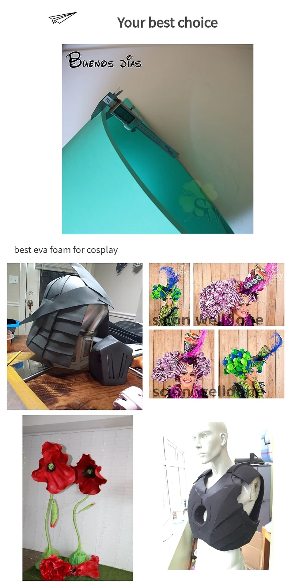 6mm Aqua Green Environmental Eva foam sheets,Craft eva, Easy to cut,Punch sheet,Handmade cosplay material