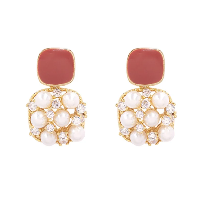 

Fashionable and Simple Faux Pearl Earrings Earrings Design Sense Niche All-match Women's Jewelry Wholesale