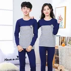 Новинка, осенняя Пижама для мальчиков и девочек, детская одежда с длинным рукавом, одежда для сна для подростков, хлопковые Пижамные комплекты для детей 8, 10, 12, 16 лет