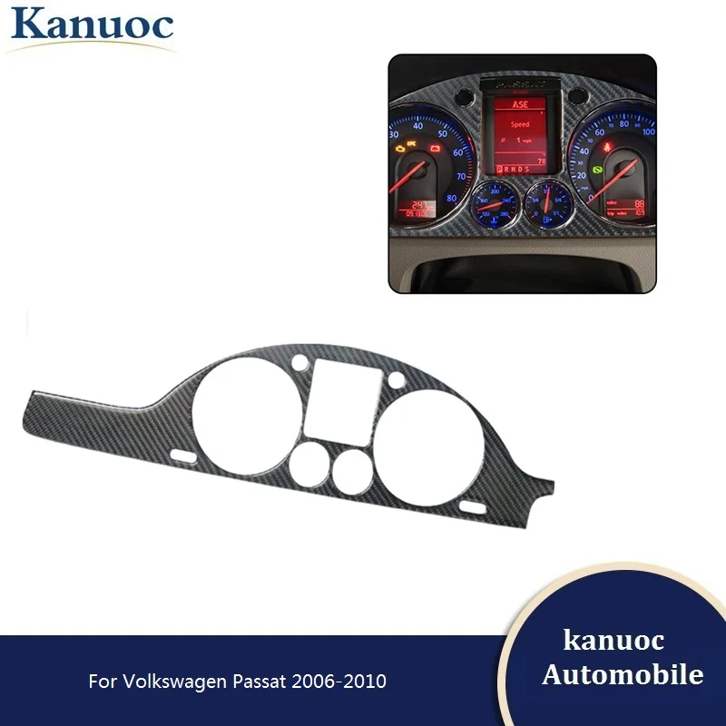 

For Volkswagen Passat 2006-2011 Speedometer Panel Carbon Fiber Trim Cover Black Stickers Styling Car Accessories