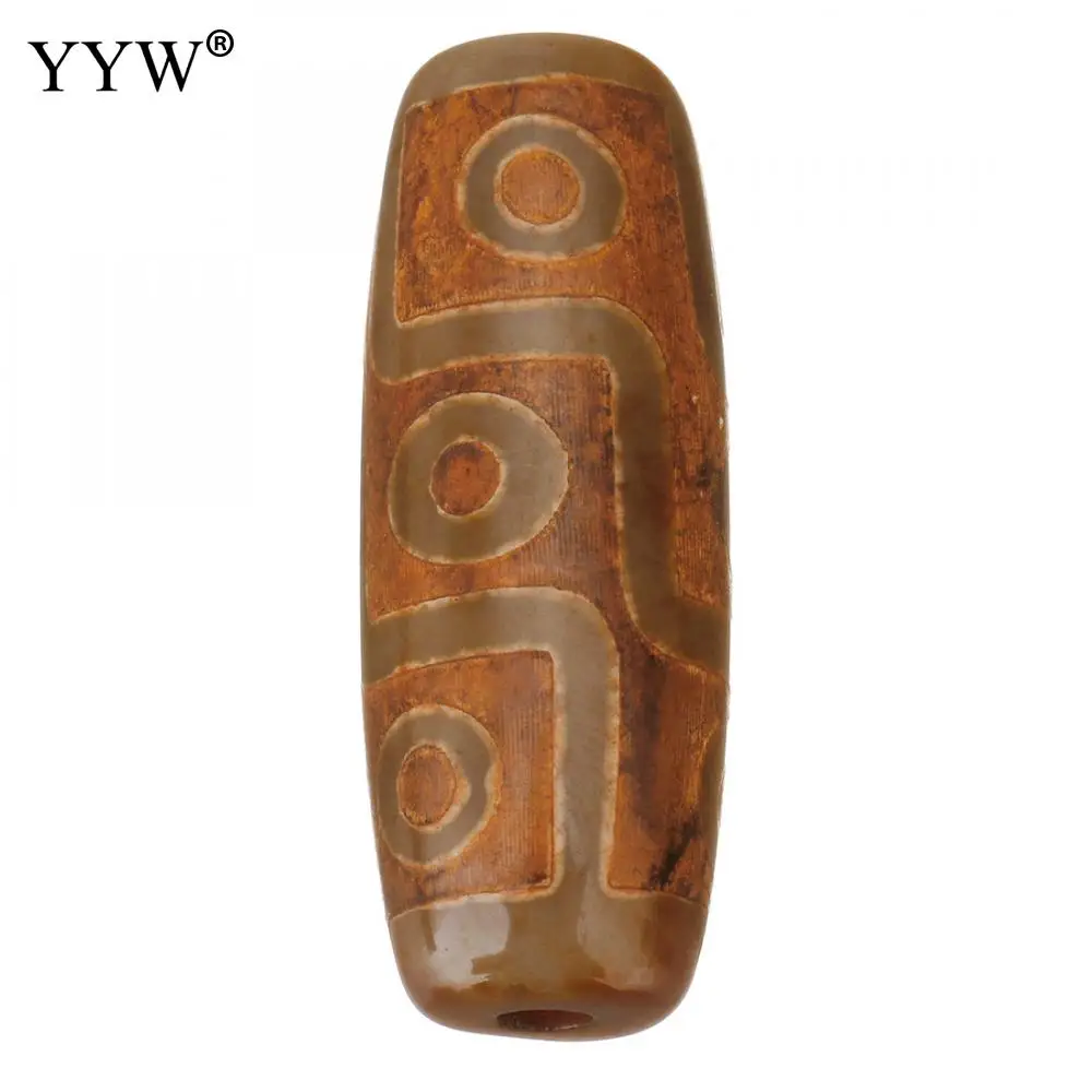 

10pcs Vintage Real Natural Stone Tibetan Agate Dzi Beads Oval Wood 15x39x15mm Antique Agates Beads For Diy Jewelry Making