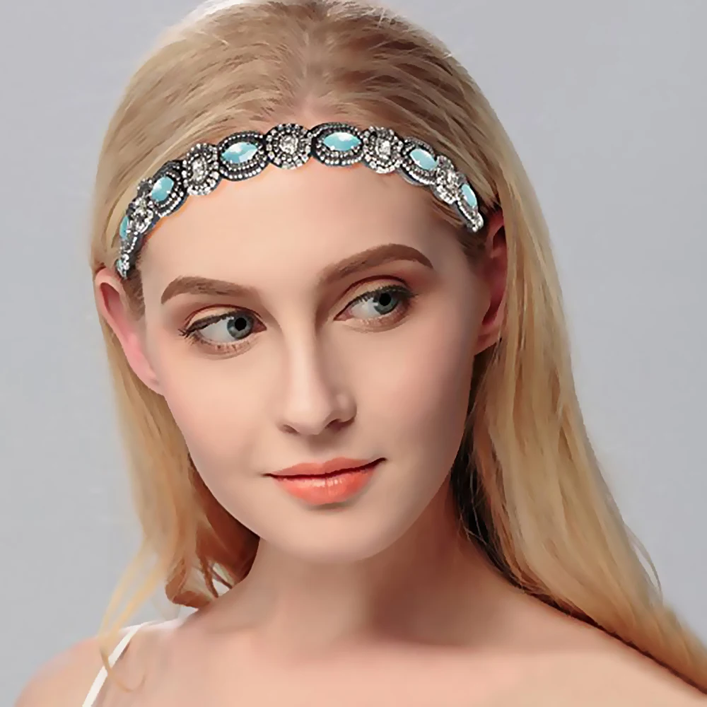 Handmade pearl rhinestone hair band with sweet and temperament adult headdress | Украшения и аксессуары