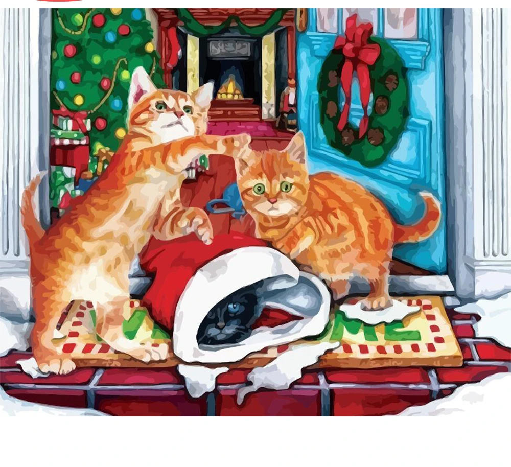 

CraftArtGo Painting By Numbers Animal painting On Canvas HandPainted Gift Picture By Number Waterfall Kits Home Decoration