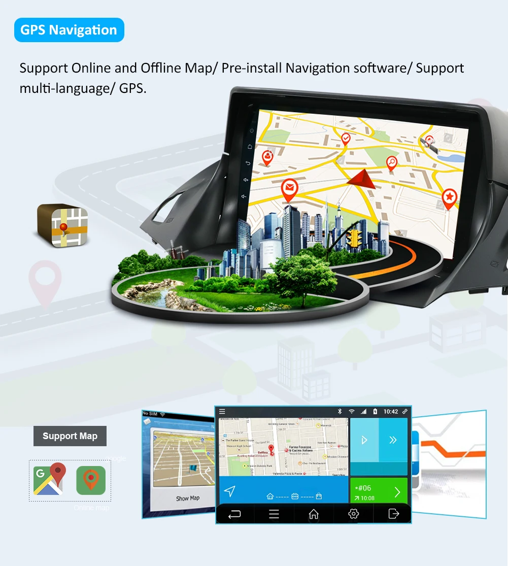 

Car Radio Stereo Multimedia Player For Ford Kuga 2013-2017 Touch Screen 9inch Android 10.0 Quad Core Double 2 Din SWC DAB RDS