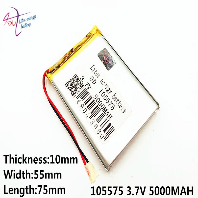 Best Battery Brand Size 105575 3.7v 5000mah Lithium Polymer Battery With Board For Pda Tablet Pcs Digital Products Fr