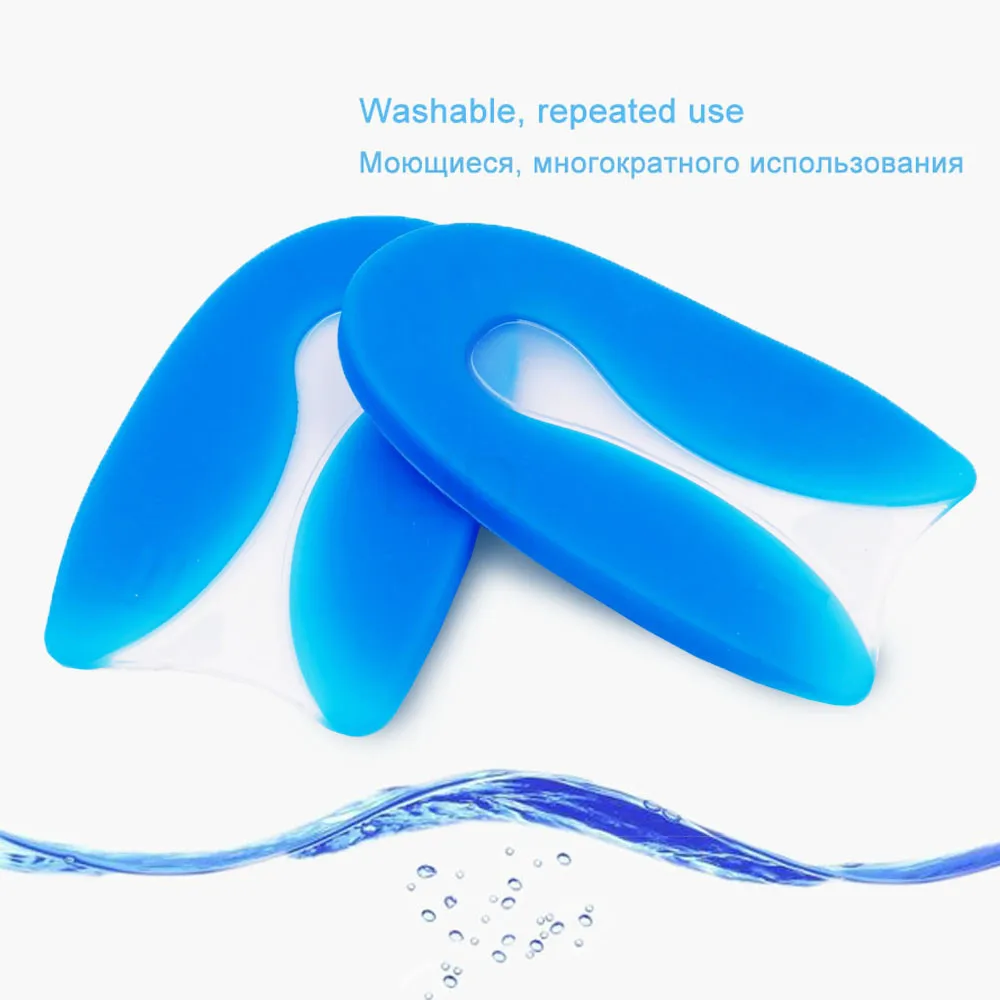 100% силиконовый гель для боли в ногах u образный подошвенный Модный протектор