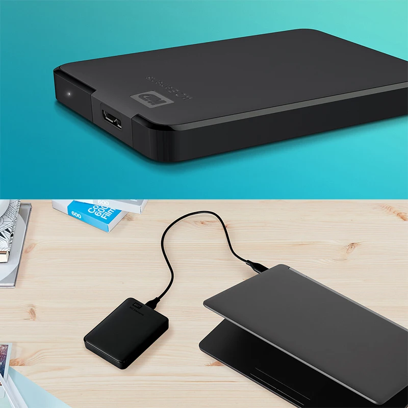 Жесткий диск Western Digital WD элементы 2 5 "Портативный жесткий 1 ТБ 3 4 Hdd USB3.0 внешний