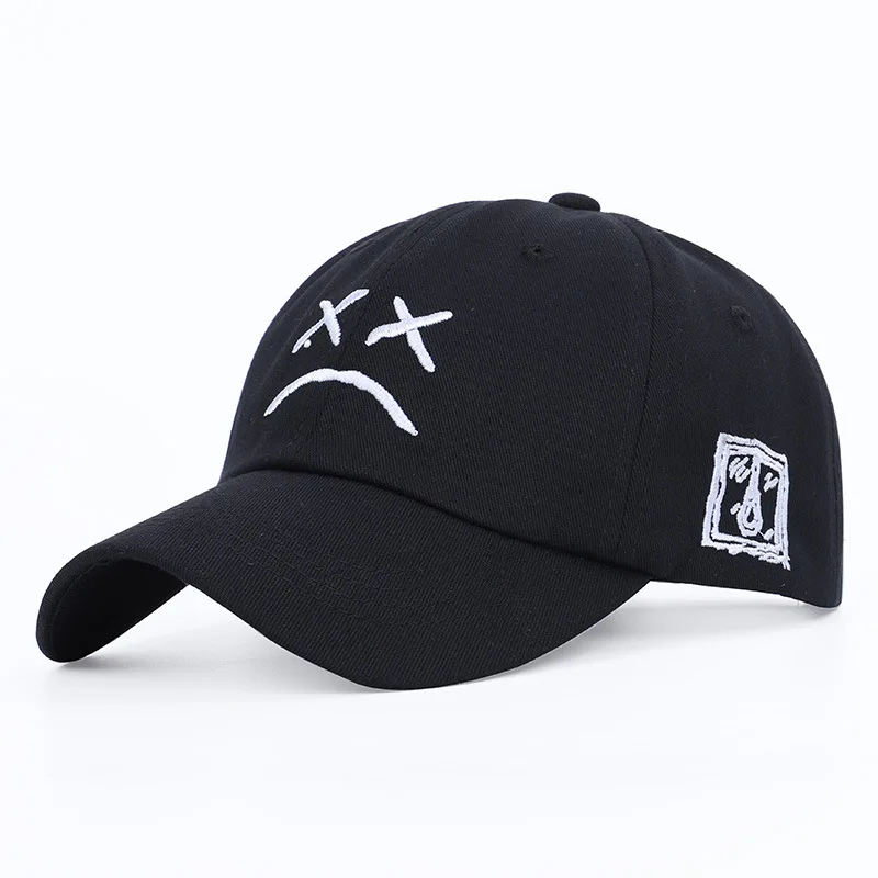 

Cross-border baseball cap hat spring and summer sad crying face sunscreen cap amazon female leisure hat sun hat