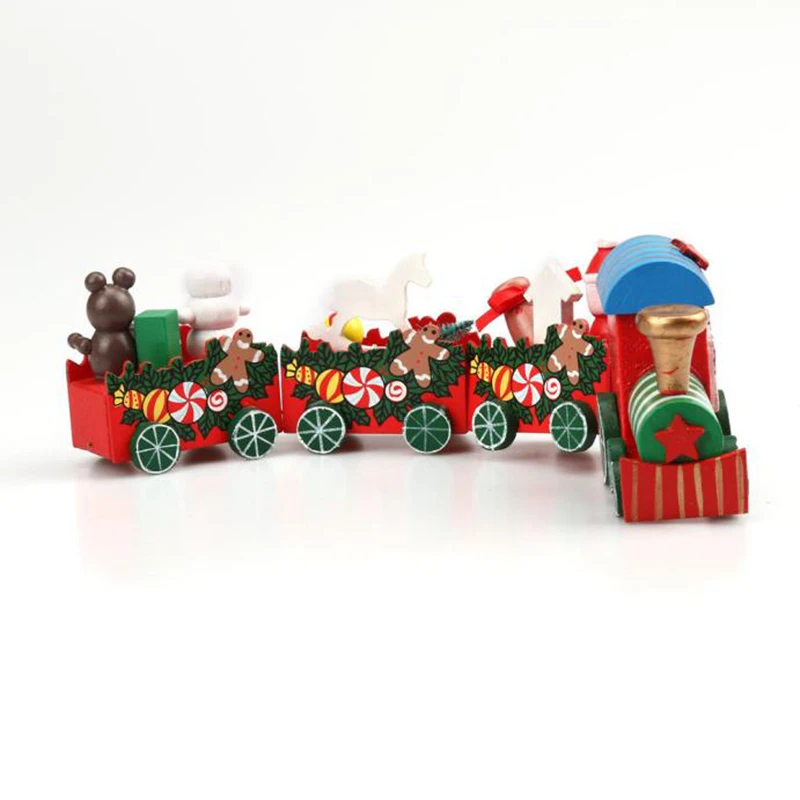 Обучающая игрушка 2019 новая мода 4/6 шт. деревянный Рождественский поезд украшение