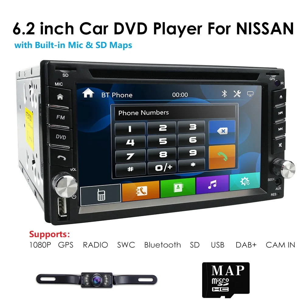 Универсальный автомобильный Dvd плеер 2 Din мультимедийное радио стерео GPS