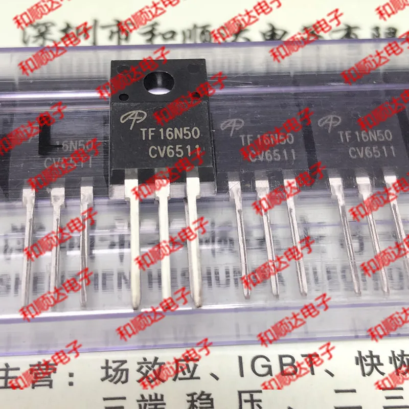 

10pcs/lot TF16N50 AOTF16N50 Original Spot TO-220F 500V 16A