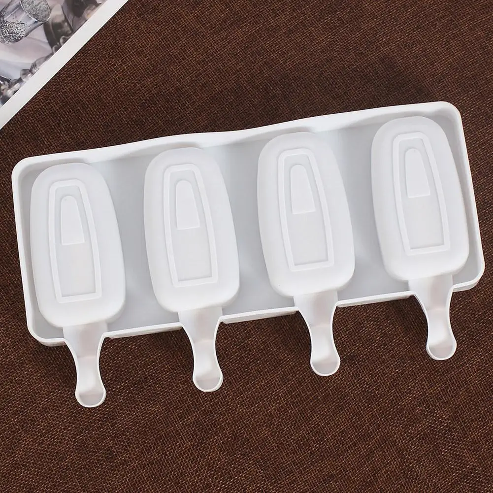 Силиконовая форма для мороженого с 4 ячейками сделай сам кубика льда лоток Лидер