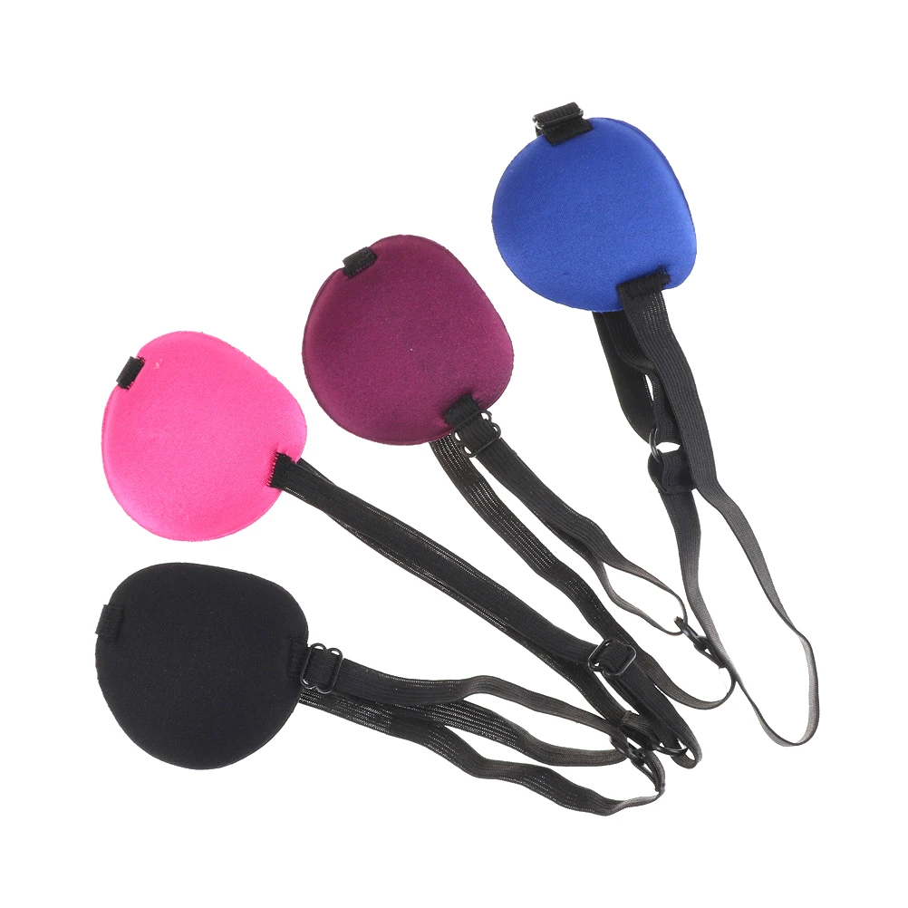

1PCS Excellent Quality Use Concave Eye Patch Goggles Adjustable Strap Foam Groove Washable Eyeshades 4 Colours