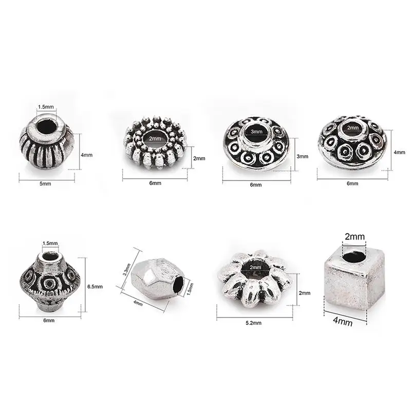 Бусины разделители из сплава тибетские серебряные бусины 50 шт./лот для