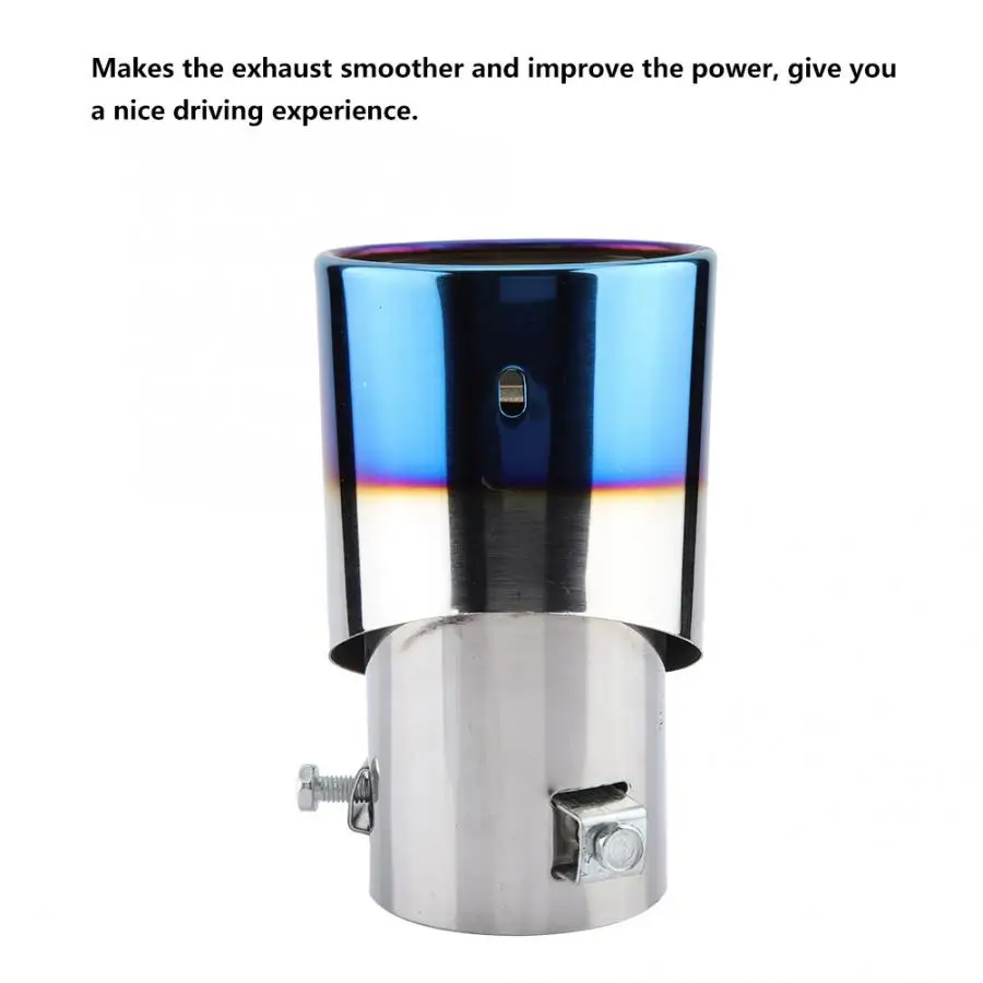 Глушитель выхлопной из хромированной нержавеющей стали универсальный