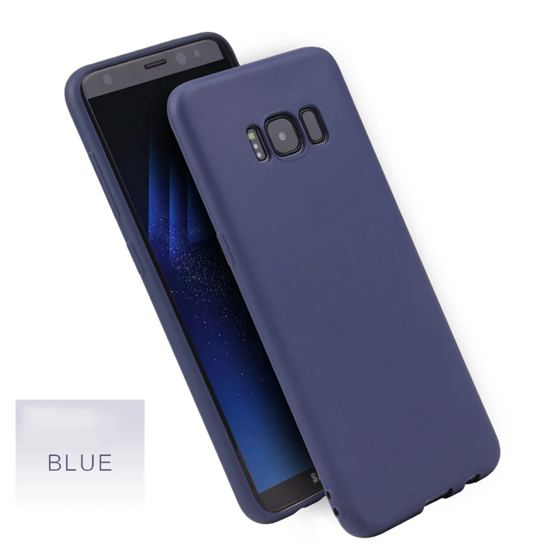

Silica Gel Case For Samsung Galaxy S 6 7 8 9 10 20 21 Plus Soft Matte TPU Cover Ultra Slim Light Weight Blue Black Red Pink