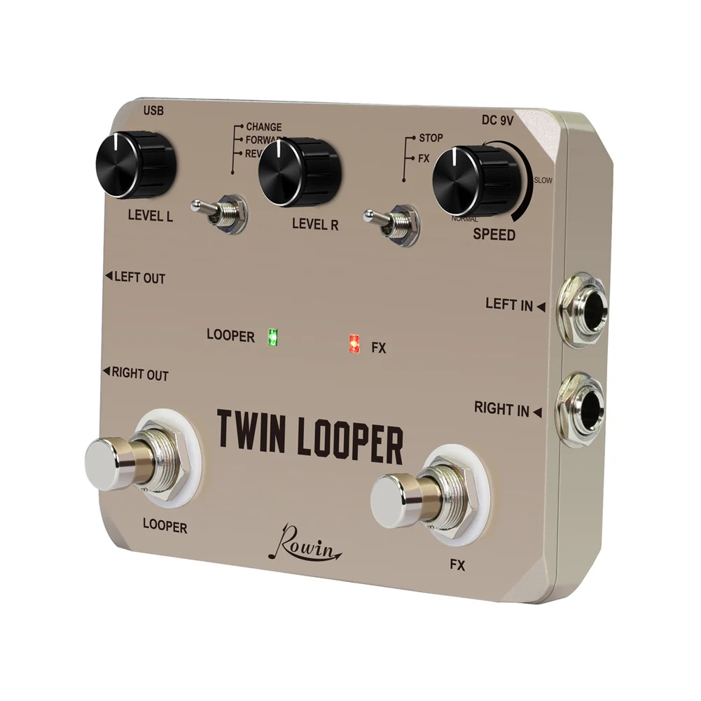 

Педали для электрогитары Twin Looper, 10 минут, циклическая неограниченная функция откручивания, функциональная педаль для создания гитарных эфф...