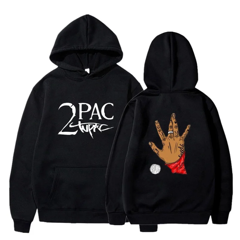 

Tupac Printed Hooded Unisex Harajuku Pullover Sportsweear Female Polyester Hoody Women Streetwear Sweatshirt Mne Fashion Hoodies