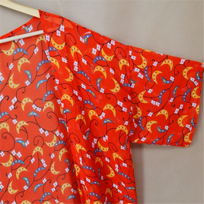 Новое поступление Пляжная накидка шифоновая длинная купальная одежда с принтом