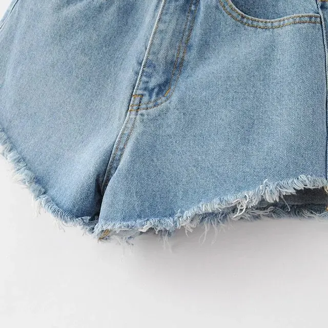 Front Mini Short Feminino Back Long Woolen High Waist Denim Sexy Shorts Jeans Women's 4 Colors Plus Size Street Style | Женская
