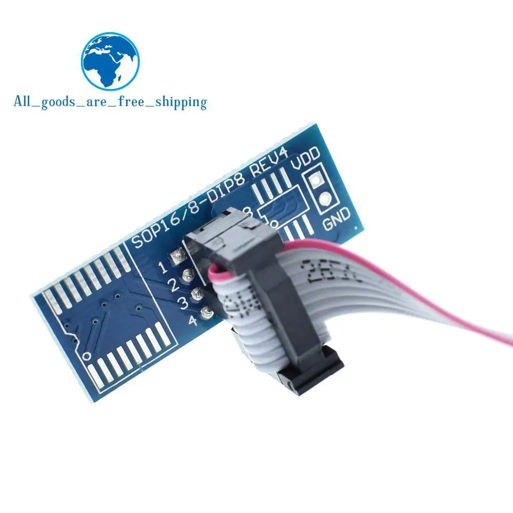 TZT SOIC8 SOP8 флэш-чип зажим для проверки ИС разъем Adpter биос/24/25/93 программатор для arduino
