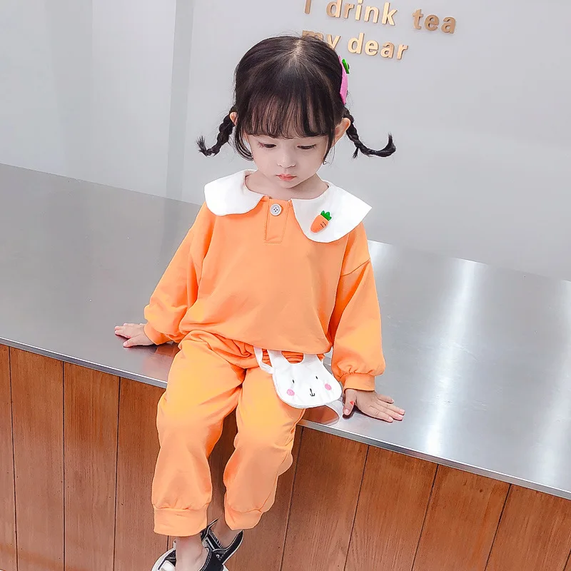 Комплект спортивной одежды для маленьких девочек спортивная одежда Спортивный