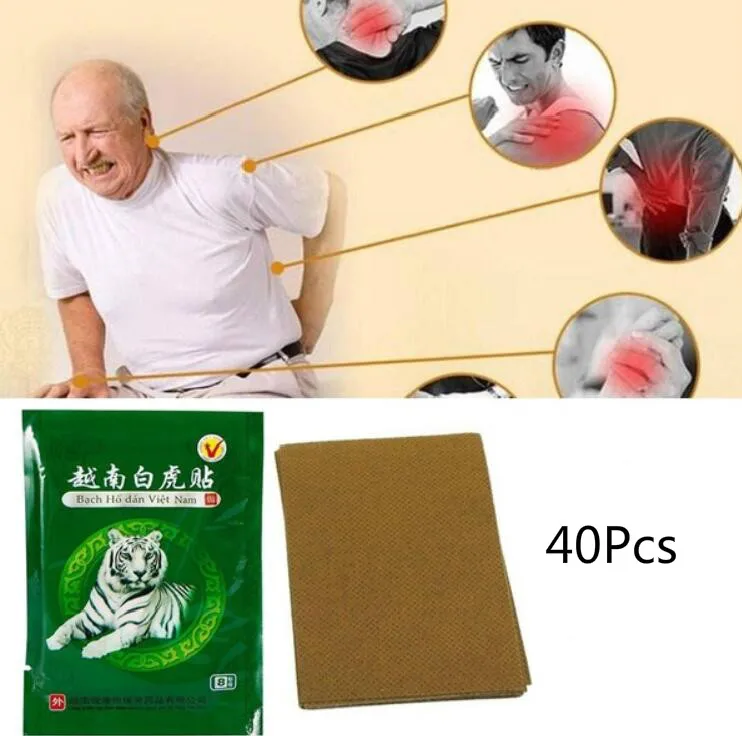 40 шт Белый тигр бальзам китайский медицинский пластырь от боли в суставах на