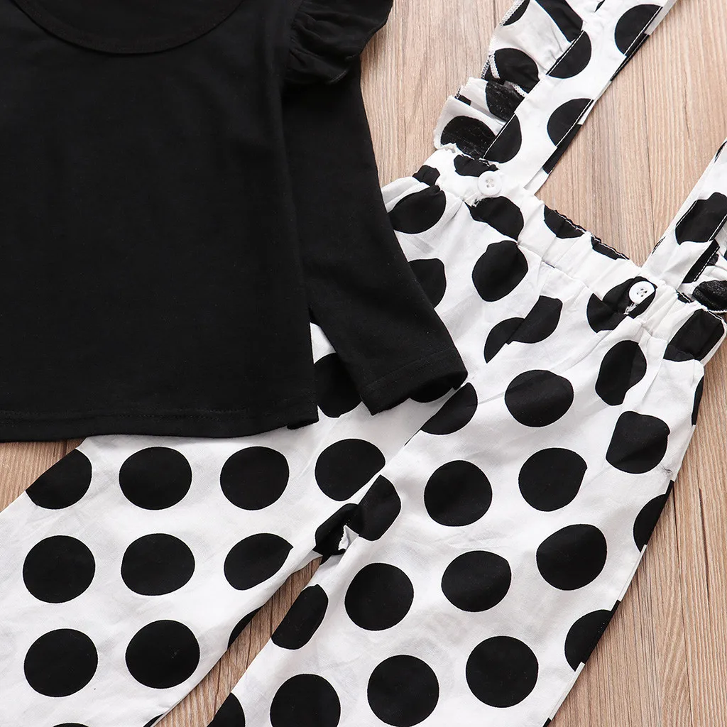 Зимняя одежда для малышей Однотонная футболка с оборками маленьких девочек топ +