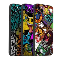 street snowboards art color graffiti phone case for iphone 12 11 13 pro max 7 8 6s plus x xr xs se soft shockproof back cover