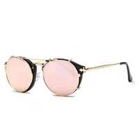 fashion dual use mirror set and flat mirror sunglasses brand design anti ultraviolet uv400 casual sunglasses for adultwomenmen