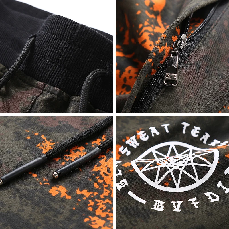 Мужские спортивные штаны на молнии повседневные длинные больших размеров 7xl 8XL с