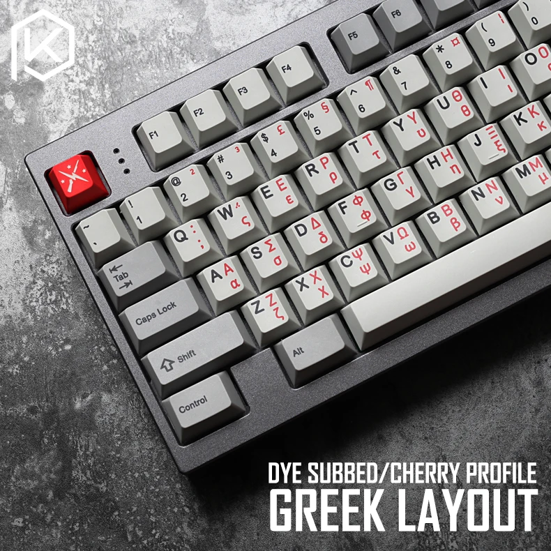 Kprepublic 139 греческий корень шрифта язык буквы Вишневый профиль краситель Sub Keycap PBT для gh60 xd60 xd84 cospad tada68 87 104 fc660
