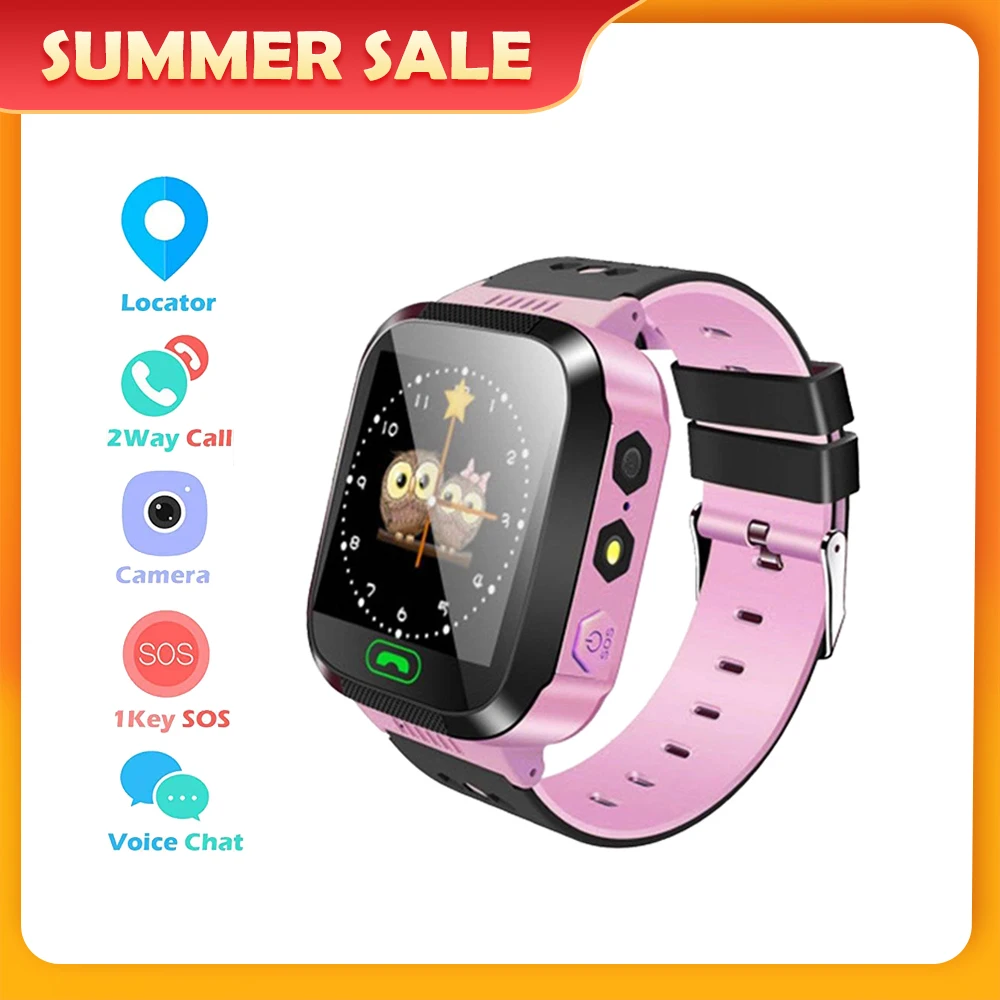 Детские Смарт часы с GPS трекером камерой фонариком экстренным вызовом