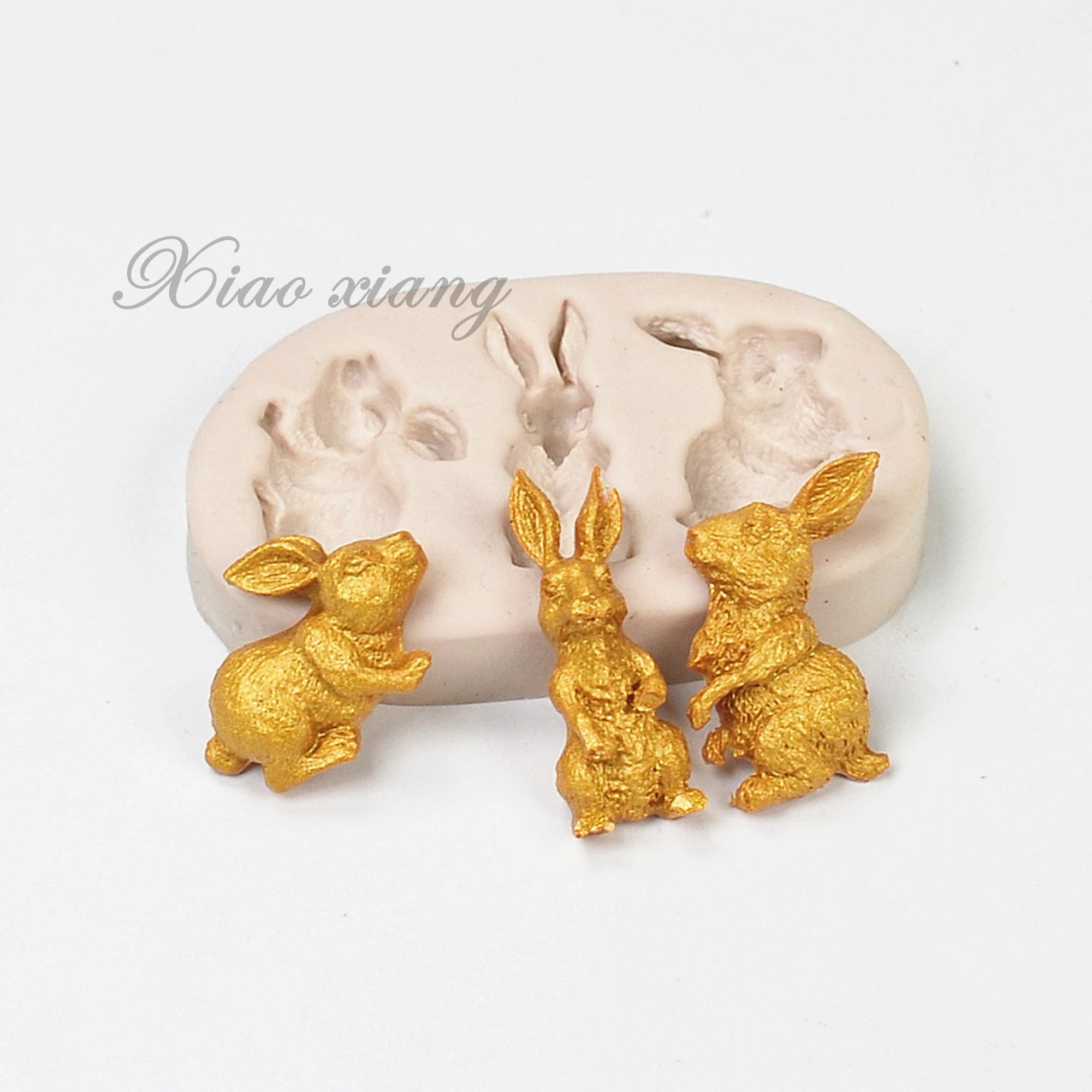 

Luyou 1pcs Rabbit Silicone Cake Resin Molds 3D Cake Decorating Tools Pastry Kitchen Baking Accessories FM1616