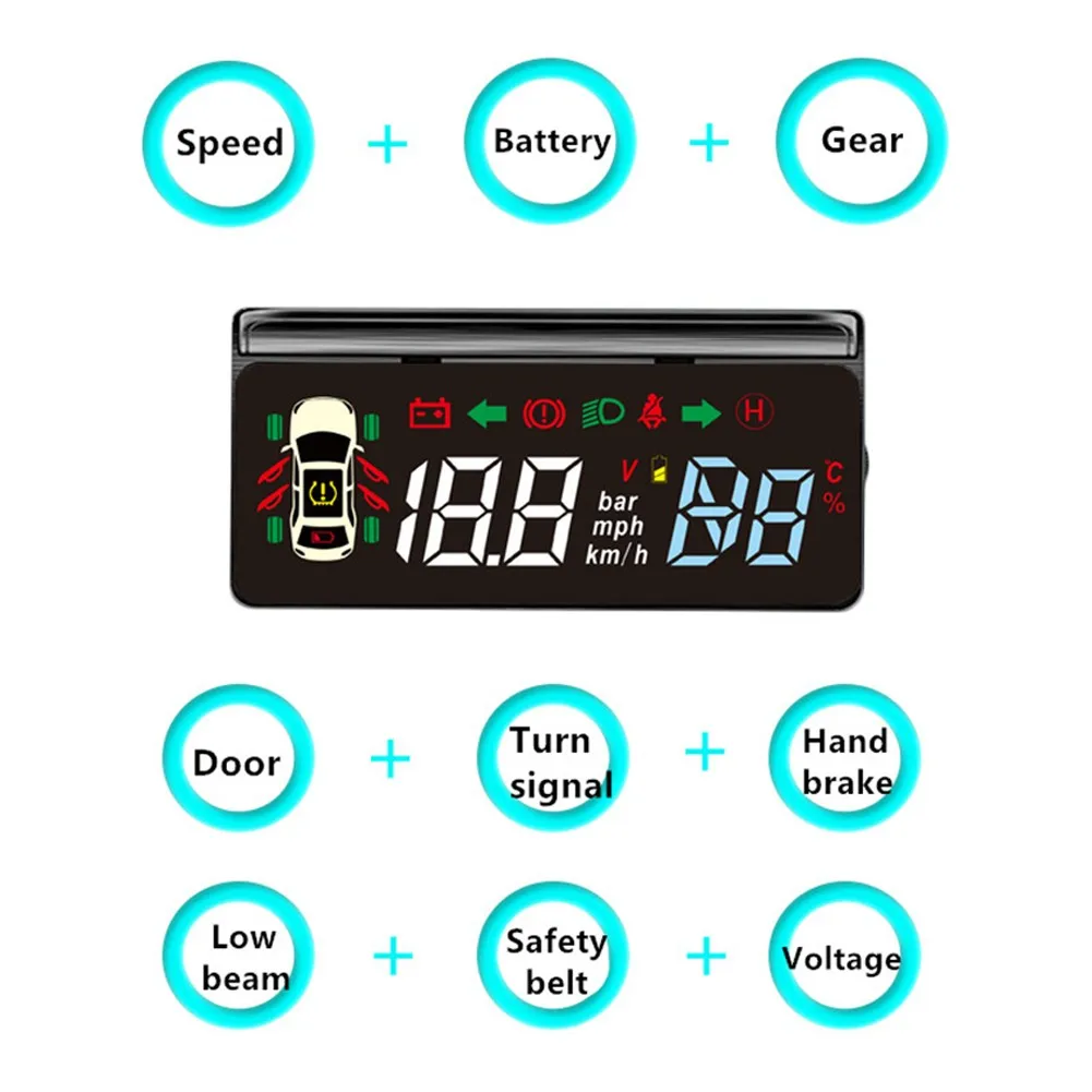 

M3 Vehicle Speed Alarm Electric Gear Head-Up Display Fit For Tesla Model 3 HUD Display Content: Speed Battery Gear Turn Signal