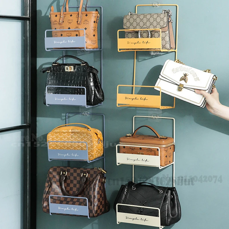 

Домашний комплект из 2 слоев пакет подвесной на дверь стеллаж для хранения Спальня шкаф металлического железа стеллажи для выставки товаро...