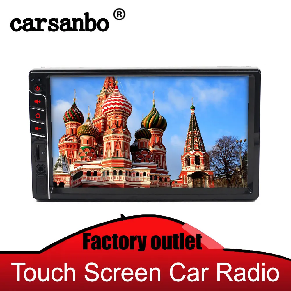 Carsanbo USB TF FM AUX сенсорный экран автомобильное стерео радио 2 DIN MP5 плеер для камеры