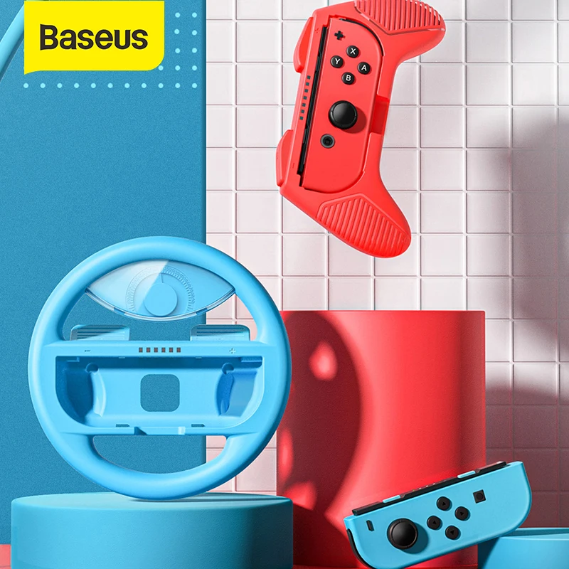 Baseus 2 шт. игровые контроллеры рулевого колеса геймпад джойстик для Nintendo NS pro