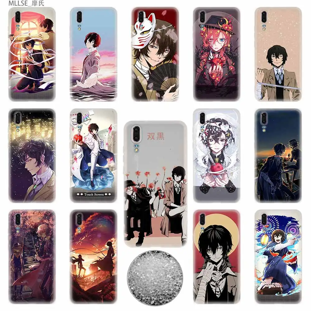 Японский мягкий чехол для телефона из ТПУ bungou бродячие собаки Huawei P50 P40 P30 P20 Pro Lite