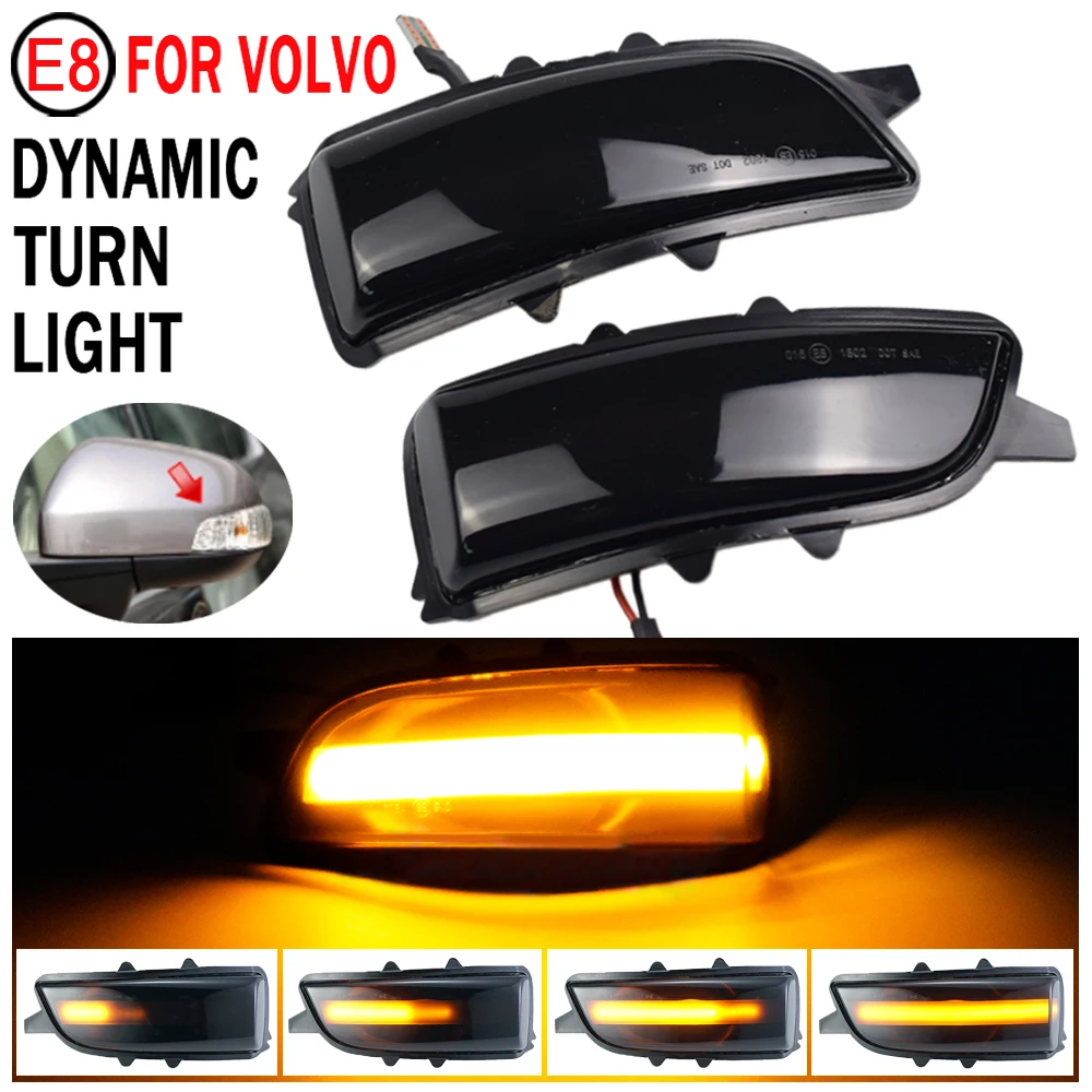 

2pcs LED Dynamic Turn Signal Blinker Flowing Water Blinker Flashing Light For Volvo S80 S40 S60 S80 C30 C70 V50 V70