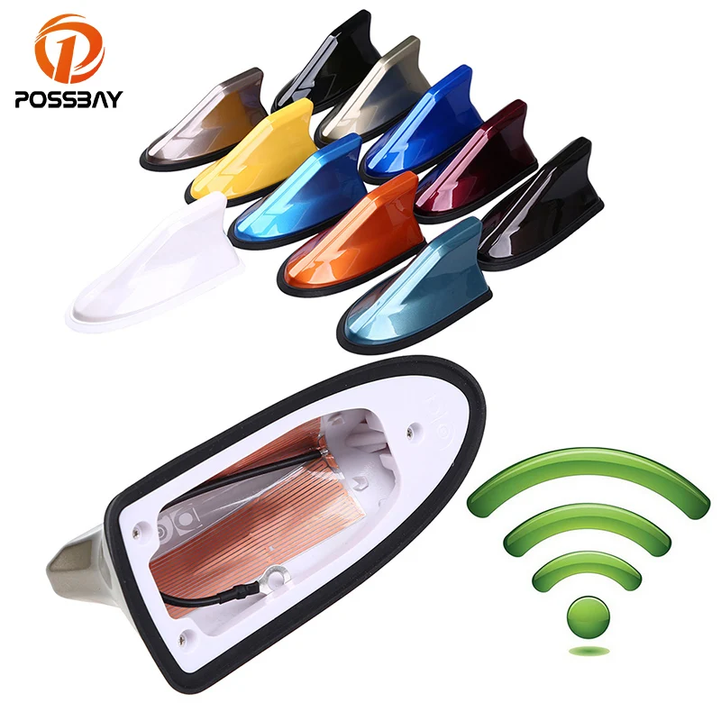 Автомобильная антенна POSSBAY в виде акулы автомобильный радиоприемник FM сигнал