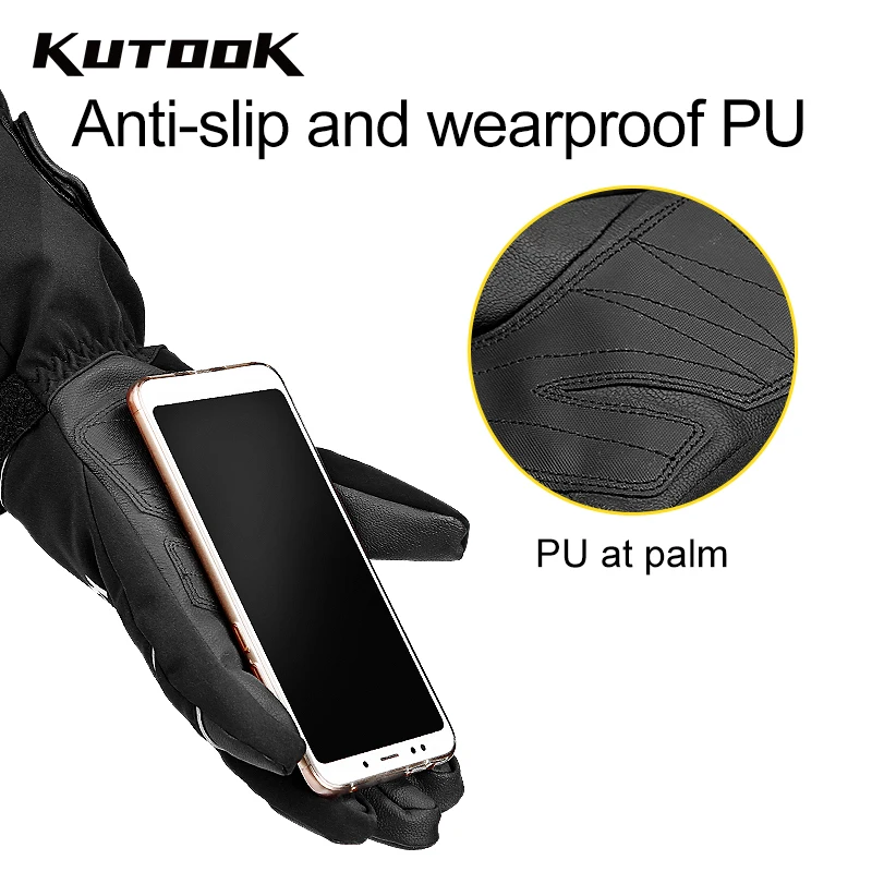 Зимние лыжные перчатки kutake для мужчин и женщин зимние водонепроницаемые