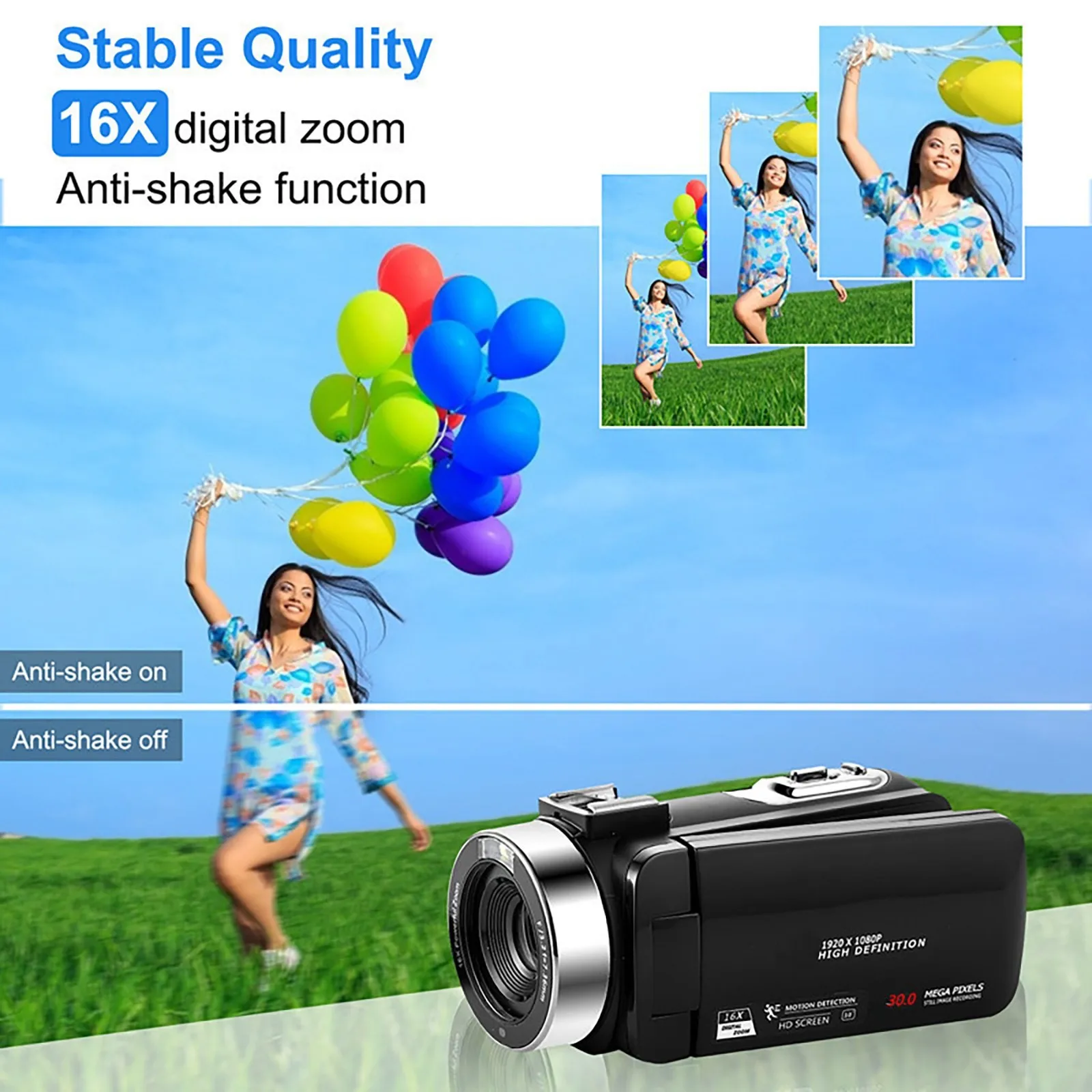 3.0 Inch Video Camera Camcorder Full HD 1080P 30FPS 24.0 MP 16X Zoom FHD Camcorders IR Night Vision Webcam Support MIC |
