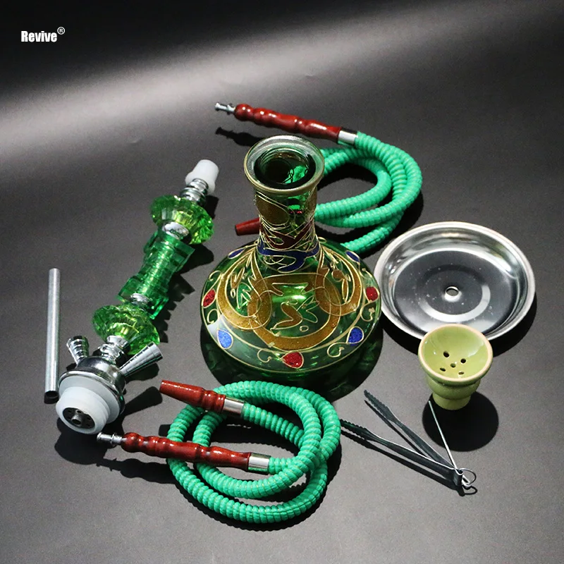 Revive 4 варианта цвета наргиле кальян полный набор chicha 2 шланги стекло наргиле керамическая чаша 51 см Кальян курительная Водопровод